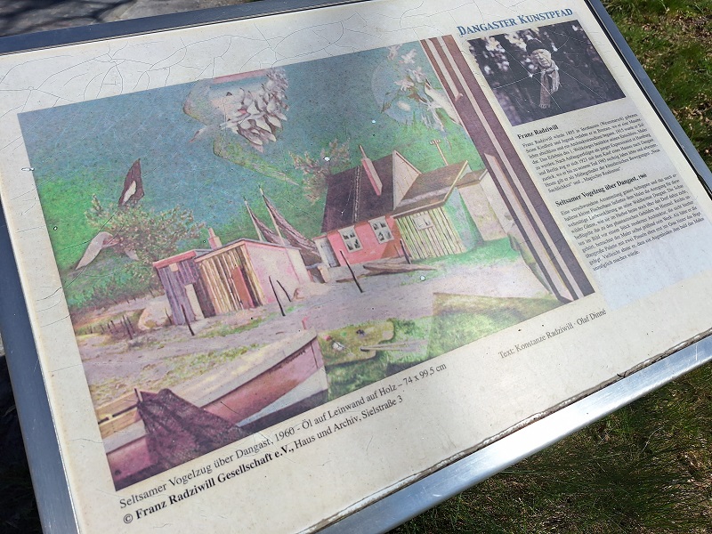 Dangaster Kunstpfad - Schautafel Franz Radziwill